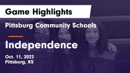 Pittsburg Community Schools vs Independence  Game Highlights - Oct. 11, 2022