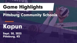 Pittsburg Community Schools vs Kapun Game Highlights - Sept. 30, 2023
