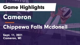 Cameron  vs Chippewa Falls Mcdonell Game Highlights - Sept. 11, 2021