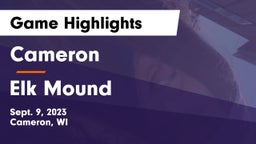 Cameron  vs Elk Mound  Game Highlights - Sept. 9, 2023