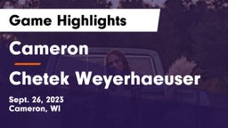 Cameron  vs Chetek Weyerhaeuser  Game Highlights - Sept. 26, 2023