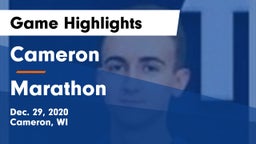 Cameron  vs Marathon  Game Highlights - Dec. 29, 2020