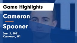 Cameron  vs Spooner  Game Highlights - Jan. 2, 2021