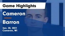 Cameron  vs Barron  Game Highlights - Jan. 28, 2021