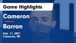 Cameron  vs Barron  Game Highlights - Feb. 11, 2021