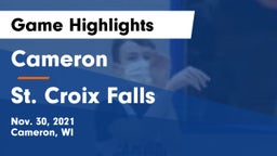 Cameron  vs St. Croix Falls  Game Highlights - Nov. 30, 2021
