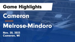 Cameron  vs Melrose-Mindoro  Game Highlights - Nov. 20, 2023