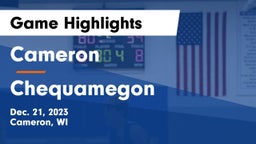 Cameron  vs Chequamegon  Game Highlights - Dec. 21, 2023