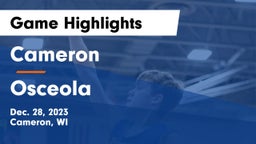 Cameron  vs Osceola  Game Highlights - Dec. 28, 2023