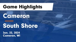 Cameron  vs South Shore  Game Highlights - Jan. 22, 2024