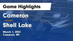 Cameron  vs Shell Lake  Game Highlights - March 1, 2024