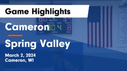 Cameron  vs Spring Valley  Game Highlights - March 2, 2024