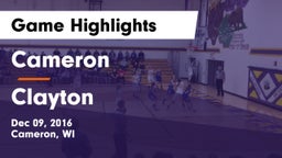 Cameron  vs Clayton  Game Highlights - Dec 09, 2016