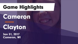 Cameron  vs Clayton  Game Highlights - Jan 31, 2017