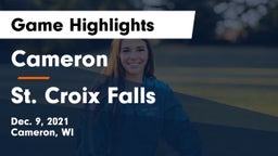 Cameron  vs St. Croix Falls  Game Highlights - Dec. 9, 2021