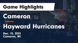 Cameron  vs Hayward Hurricanes  Game Highlights - Dec. 15, 2023