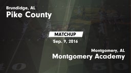 Matchup: Pike County High vs. Montgomery Academy  2015