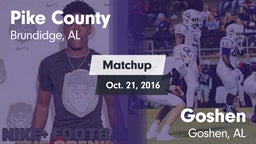 Matchup: Pike County High vs. Goshen  2016