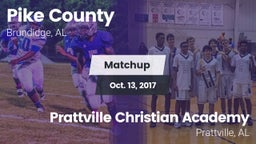 Matchup: Pike County High vs. Prattville Christian Academy  2016
