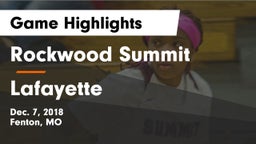 Rockwood Summit  vs Lafayette  Game Highlights - Dec. 7, 2018