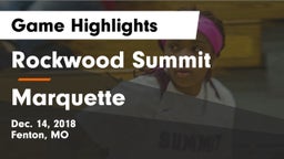 Rockwood Summit  vs Marquette  Game Highlights - Dec. 14, 2018
