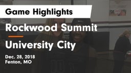 Rockwood Summit  vs University City  Game Highlights - Dec. 28, 2018