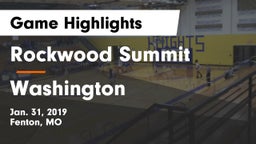 Rockwood Summit  vs Washington  Game Highlights - Jan. 31, 2019