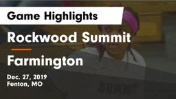 Rockwood Summit  vs Farmington  Game Highlights - Dec. 27, 2019