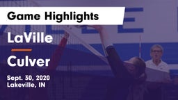 LaVille  vs Culver  Game Highlights - Sept. 30, 2020
