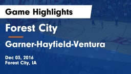 Forest City  vs Garner-Hayfield-Ventura  Game Highlights - Dec 03, 2016