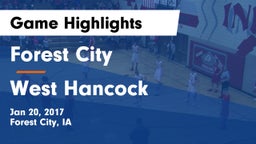 Forest City  vs West Hancock  Game Highlights - Jan 20, 2017