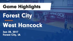 Forest City  vs West Hancock  Game Highlights - Jan 28, 2017