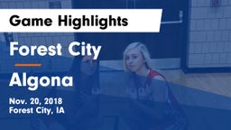 Forest City  vs Algona  Game Highlights - Nov. 20, 2018