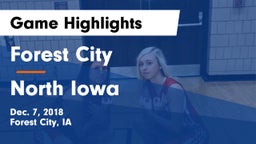 Forest City  vs North Iowa  Game Highlights - Dec. 7, 2018
