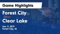 Forest City  vs Clear Lake  Game Highlights - Jan. 5, 2019