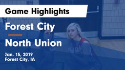 Forest City  vs North Union   Game Highlights - Jan. 15, 2019
