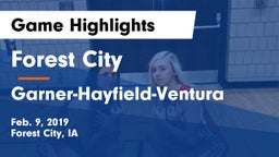 Forest City  vs Garner-Hayfield-Ventura  Game Highlights - Feb. 9, 2019