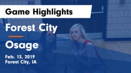 Forest City  vs Osage  Game Highlights - Feb. 13, 2019