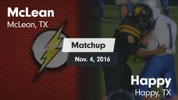 Matchup: McLean  vs. Happy  2016