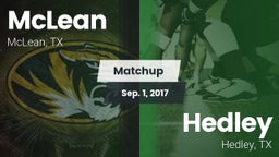 Matchup: McLean  vs. Hedley  2017