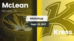 Matchup: McLean  vs. Kress  2017