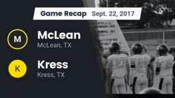 Recap: McLean  vs. Kress  2017