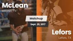 Matchup: McLean  vs. Lefors  2017