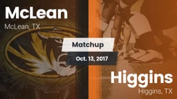 Matchup: McLean  vs. Higgins  2017