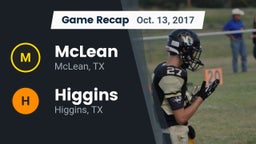 Recap: McLean  vs. Higgins  2017