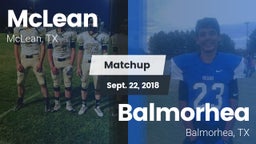 Matchup: McLean  vs. Balmorhea  2018