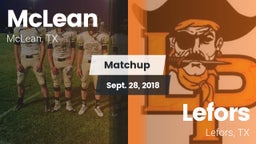 Matchup: McLean  vs. Lefors  2018
