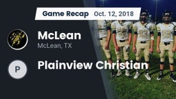 Recap: McLean  vs. Plainview Christian 2018