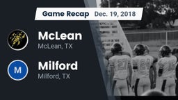 Recap: McLean  vs. Milford  2018