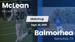 Matchup: McLean  vs. Balmorhea  2019